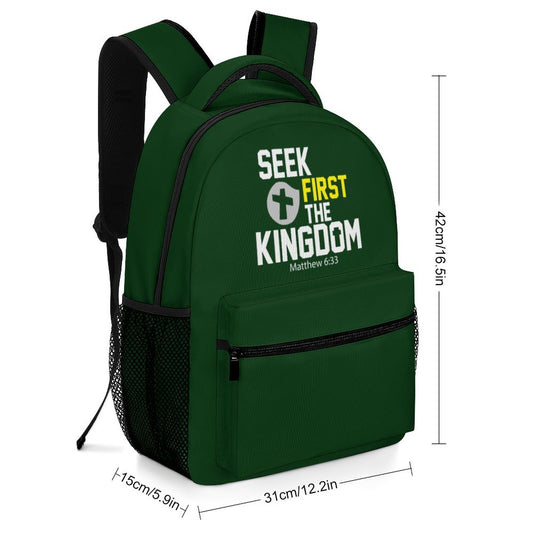 Seek First The Kingdom Christian Children's School Backpack