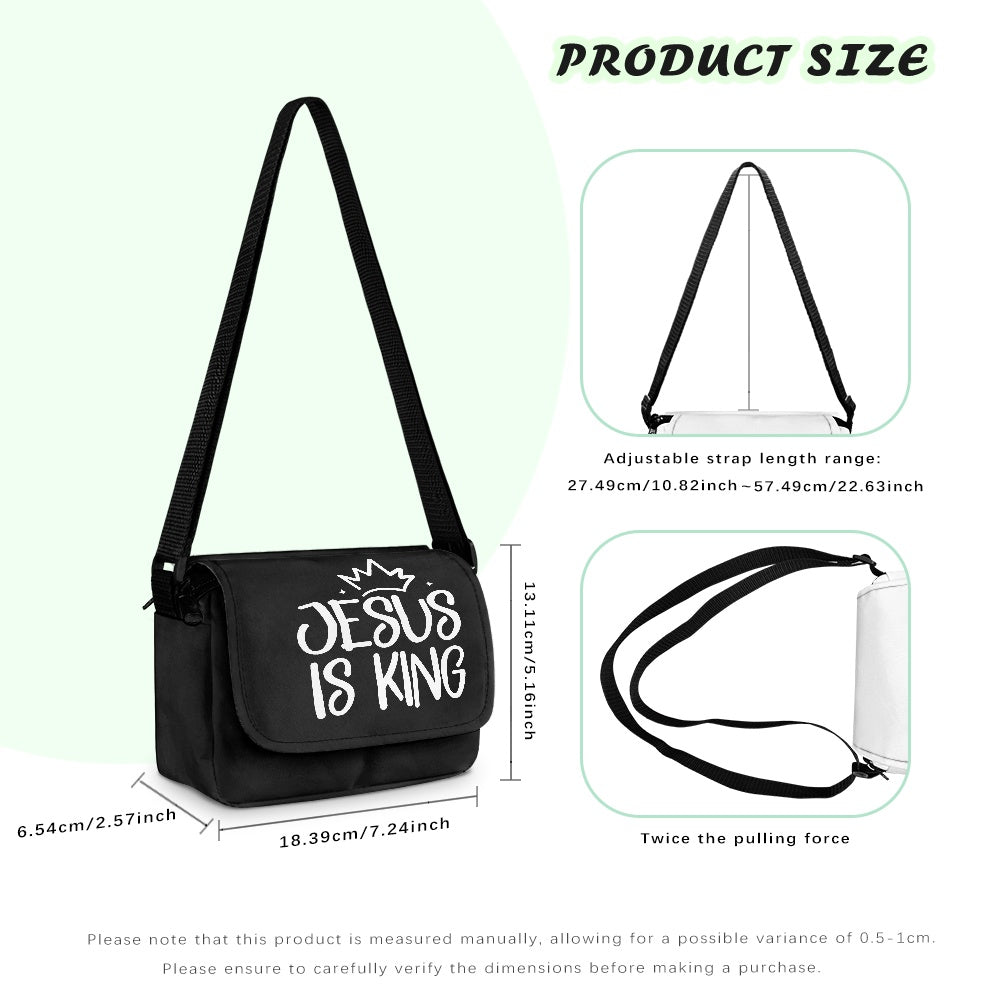 Jesus Is King Christian Kids Flap Crossbody Bag