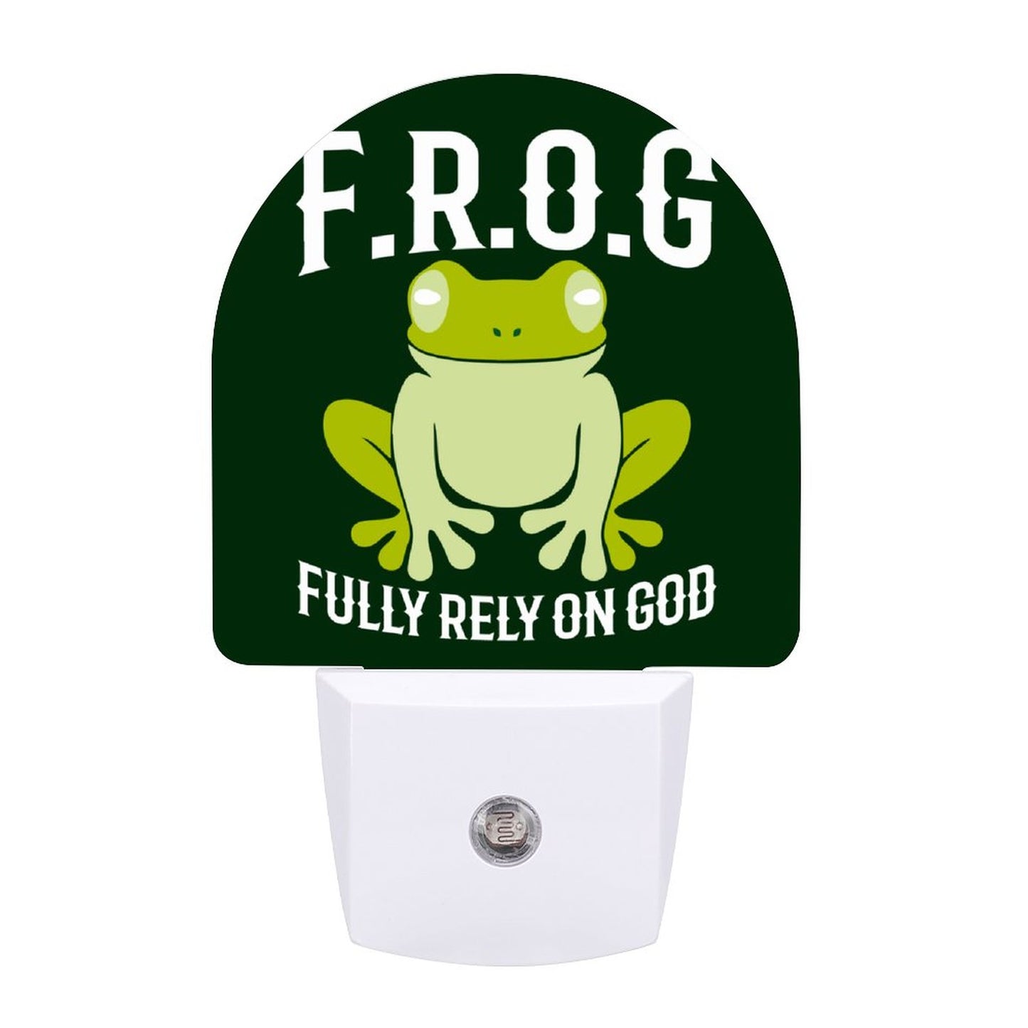 Fully Rely On Him (frog) Christian Night Light For Kids - ClaimedbyGodDesigns