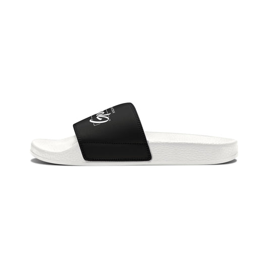 Confidence In HIm: Knowing I Can't But He Can Youth PU Christian Slide Sandals