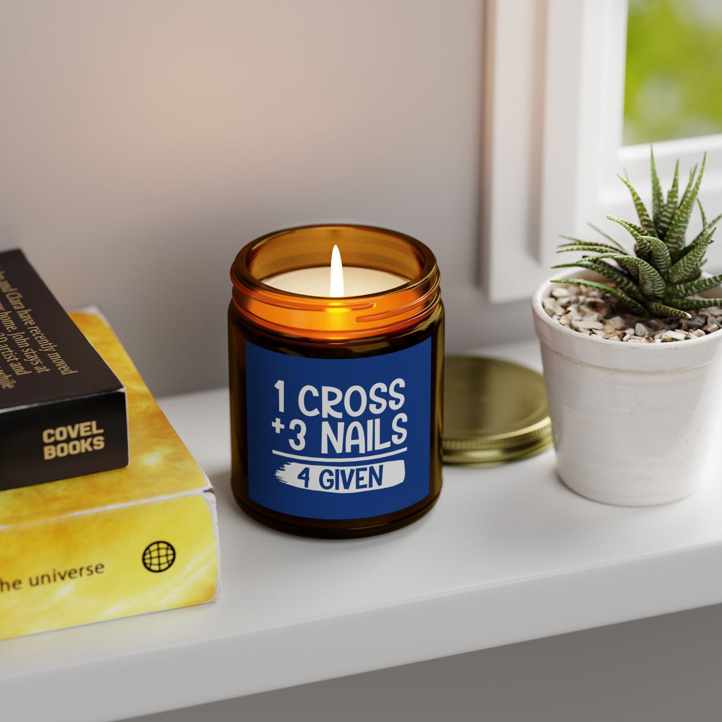 1 Cross 3 Nails 4 Given Christian Scented Candle (4oz, 9oz)