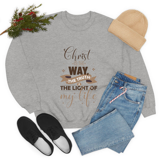 Christ Is The Way, The Truth & The Light Of My Life Unisex Heavy Blend™ Crewneck Sweatshirt
