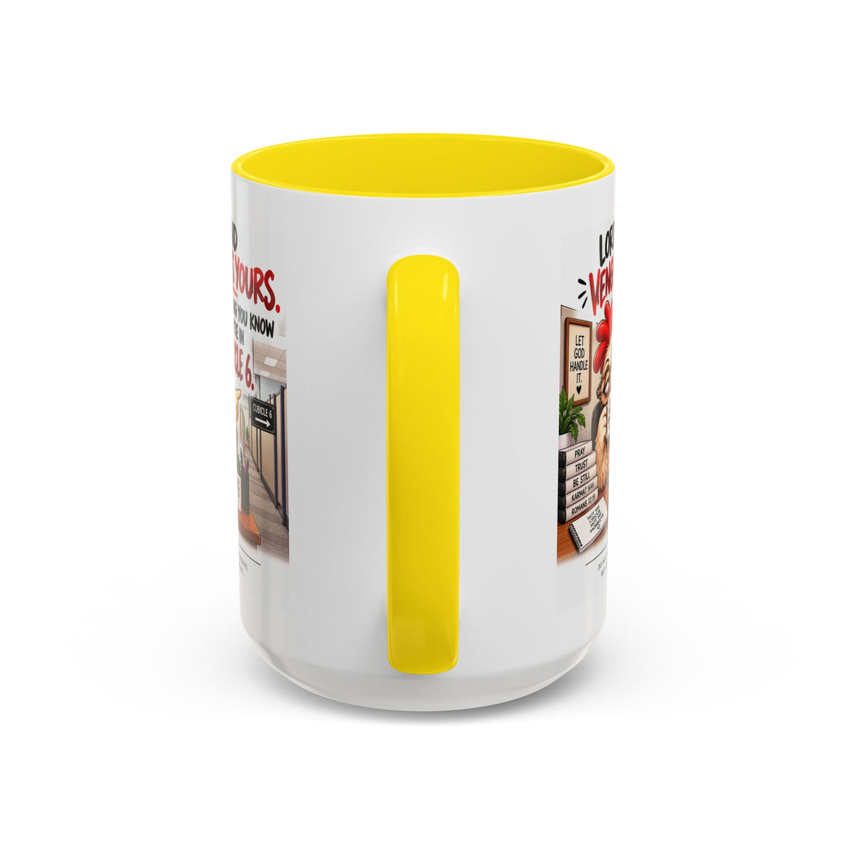 Christian Coffee Mug — “Lord, You Said Vengeance Is Yours” Funny Office Cubicle Prayer Gift