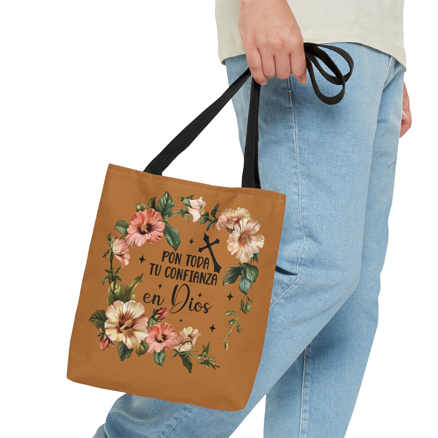 PON TODA TU CONFIANZA EN DIOS Christian SPANISH Tote Bag Printify