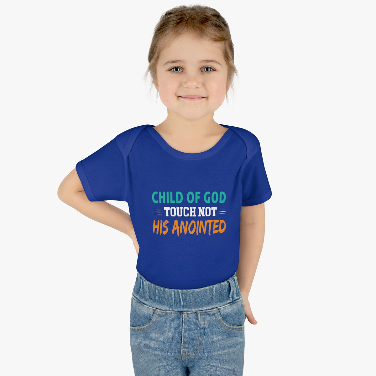 Child Of God Touch Not His Anointed Christian Baby Onesie Printify