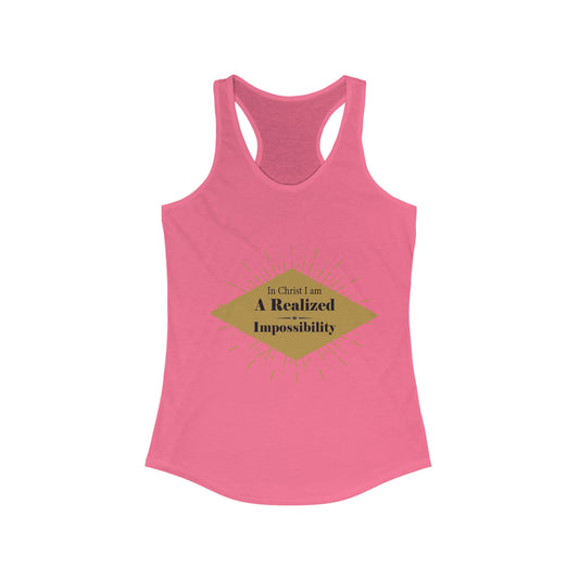 In Christ I Am A Realized Impossibility Slim Fit Tank Top