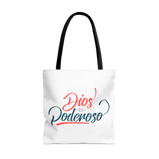 DIOS ES PODEROSO Christian SPANISH Tote Bag Printify