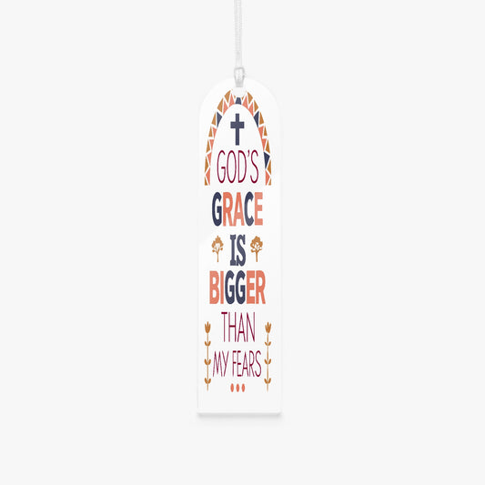 His Grace Christian Arch Acrylic Bookmark - ClaimedbyGodDesigns