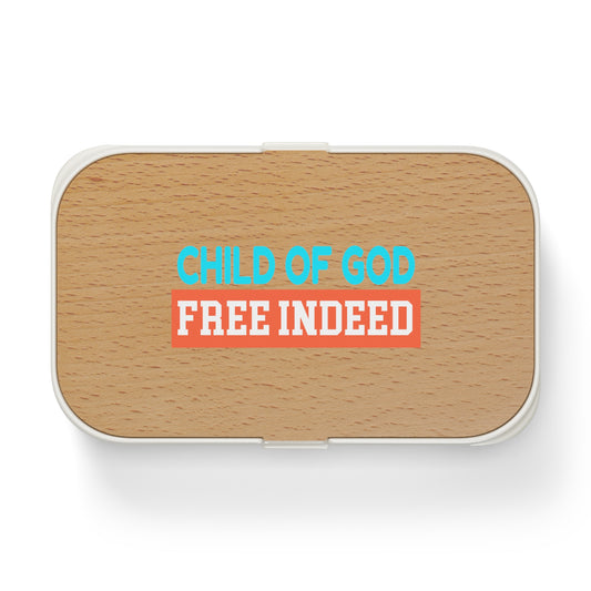 Child Of God Free Indeed Christian Bento Lunch Box Printify