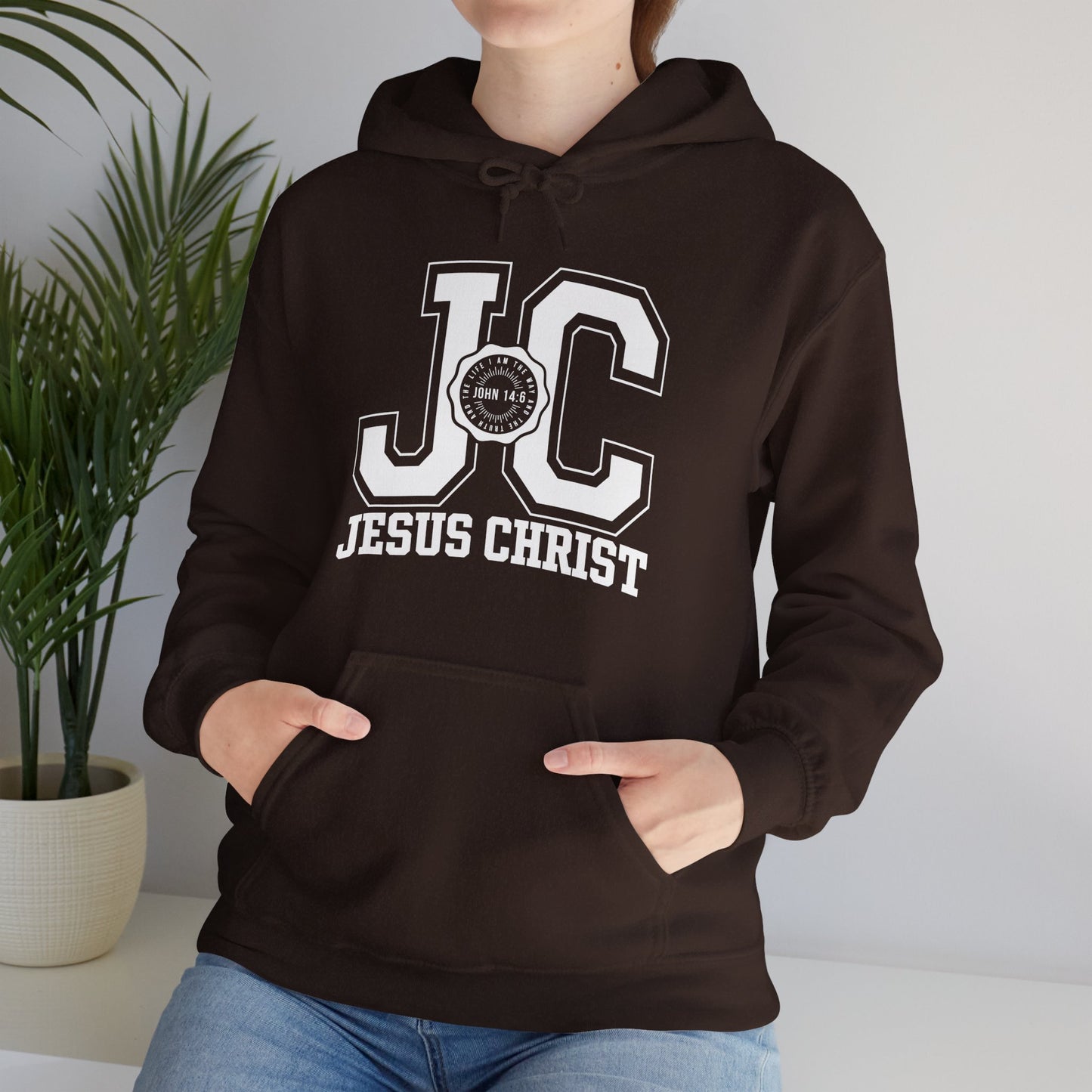 JC Christ Unisex Christian Hooded Pullover Sweatshirt