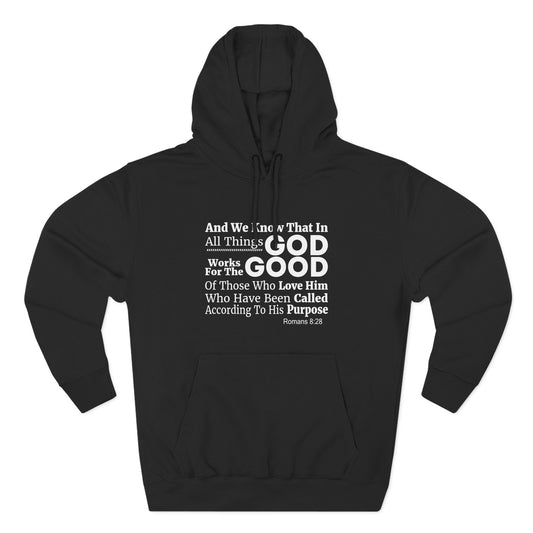 Inspirational Three - Panel Fleece Unisex Hoodie, Christian Apparel, Cozy Sweatshirt, Gift for Believers, Scripture Hoodie - ClaimedbyGodDesigns