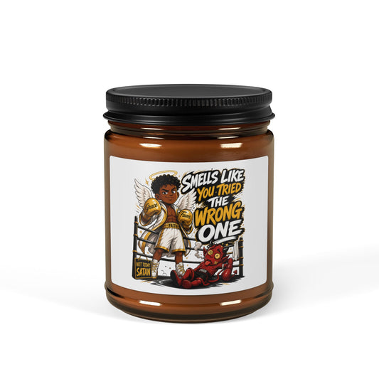 Soy Candle — 'Smells Like the Wrong One' Amber Jar Scented Candle