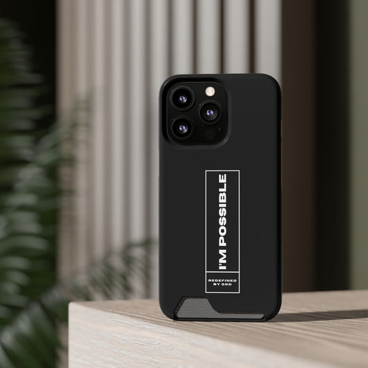 I'm Possible Redefined By God Christian Phone Case With Card Holder Printify