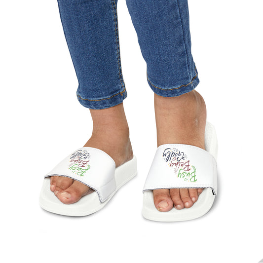 Busy Being Godly Youth PU Christian Slide Sandals Printify