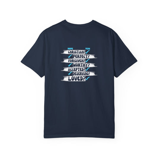 Zero Percent Perfect One Hundred Percent Forgiven Checklist Unisex Christian T-shirt