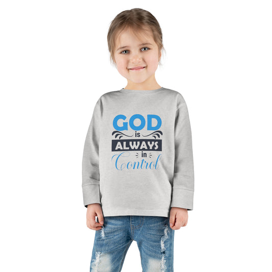 God Is Always In Control Toddler Christian Sweatshirt Printify
