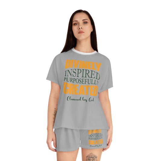 Divinely Inspired Purposefully Created Women's Christian Short Pajama Set Printify