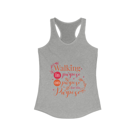Walking In Purpose On Purpose For His Purpose slim fit tank-top - ClaimedbyGodDesigns