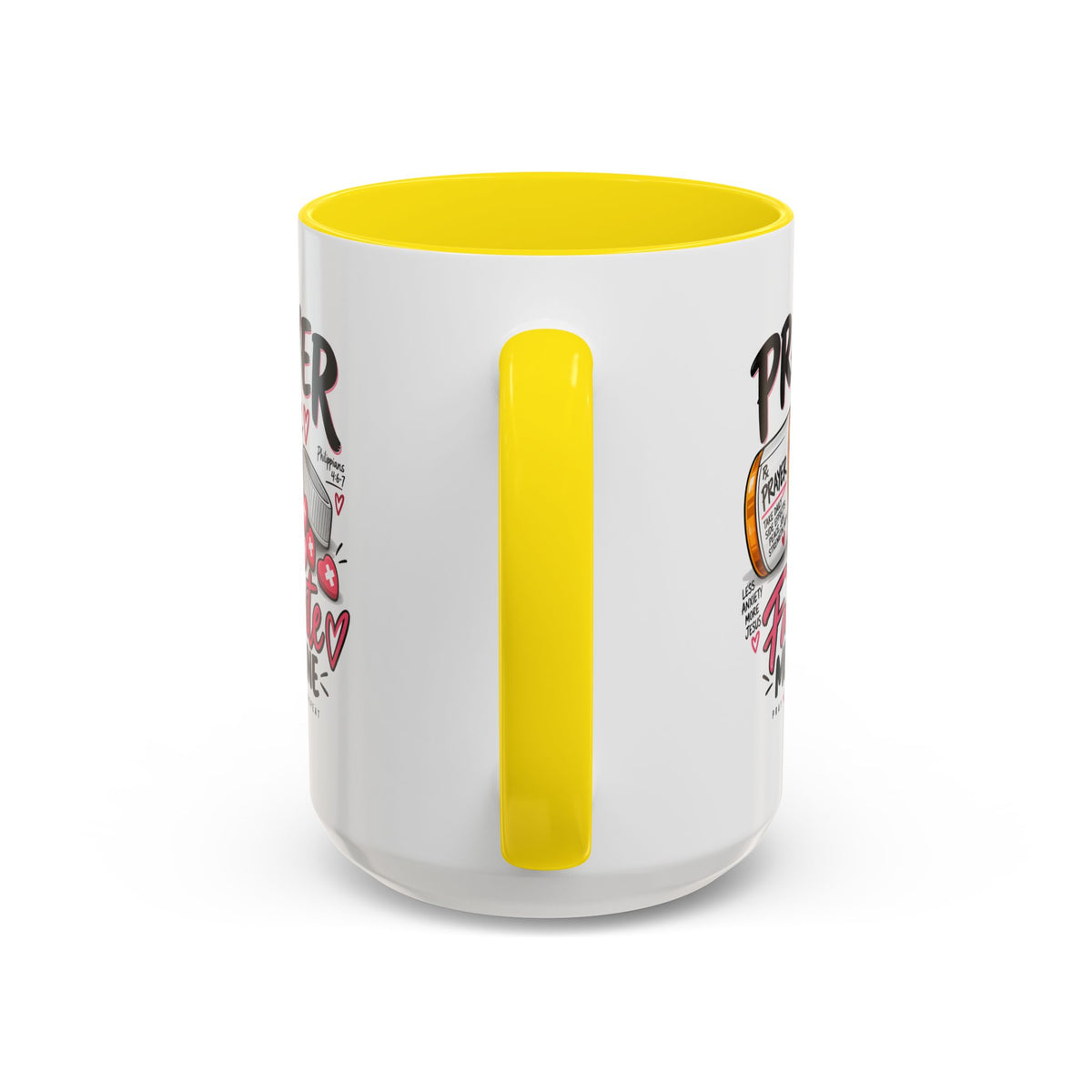 Prayer Is My Favorite Medicine Accent Coffee Mug – Inspirational Religious Gift