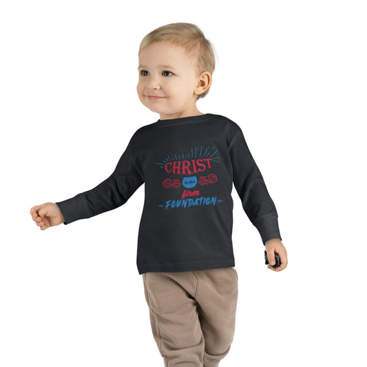 Christ Is My Firm Foundation Toddler Christian Sweatshirt Printify
