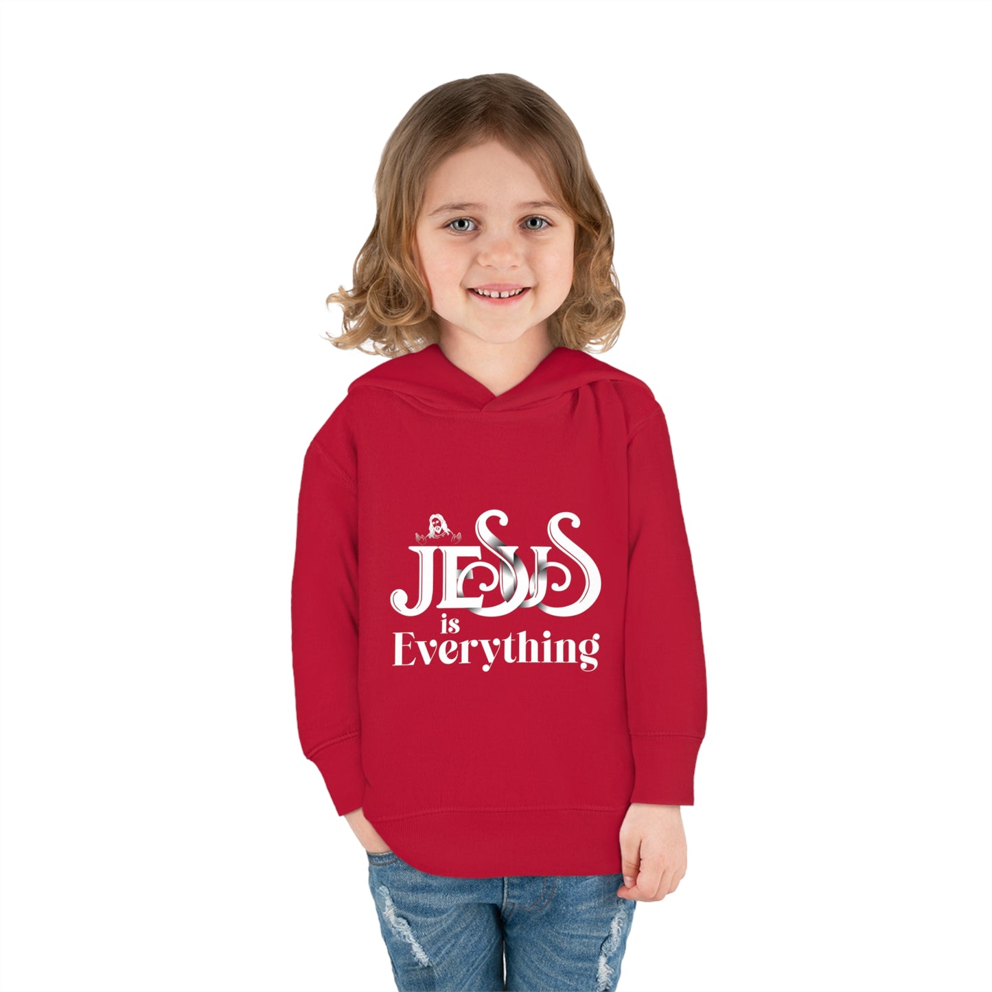 He Is Everything Christian Toddler Pullover Fleece Hooded Sweatshirt