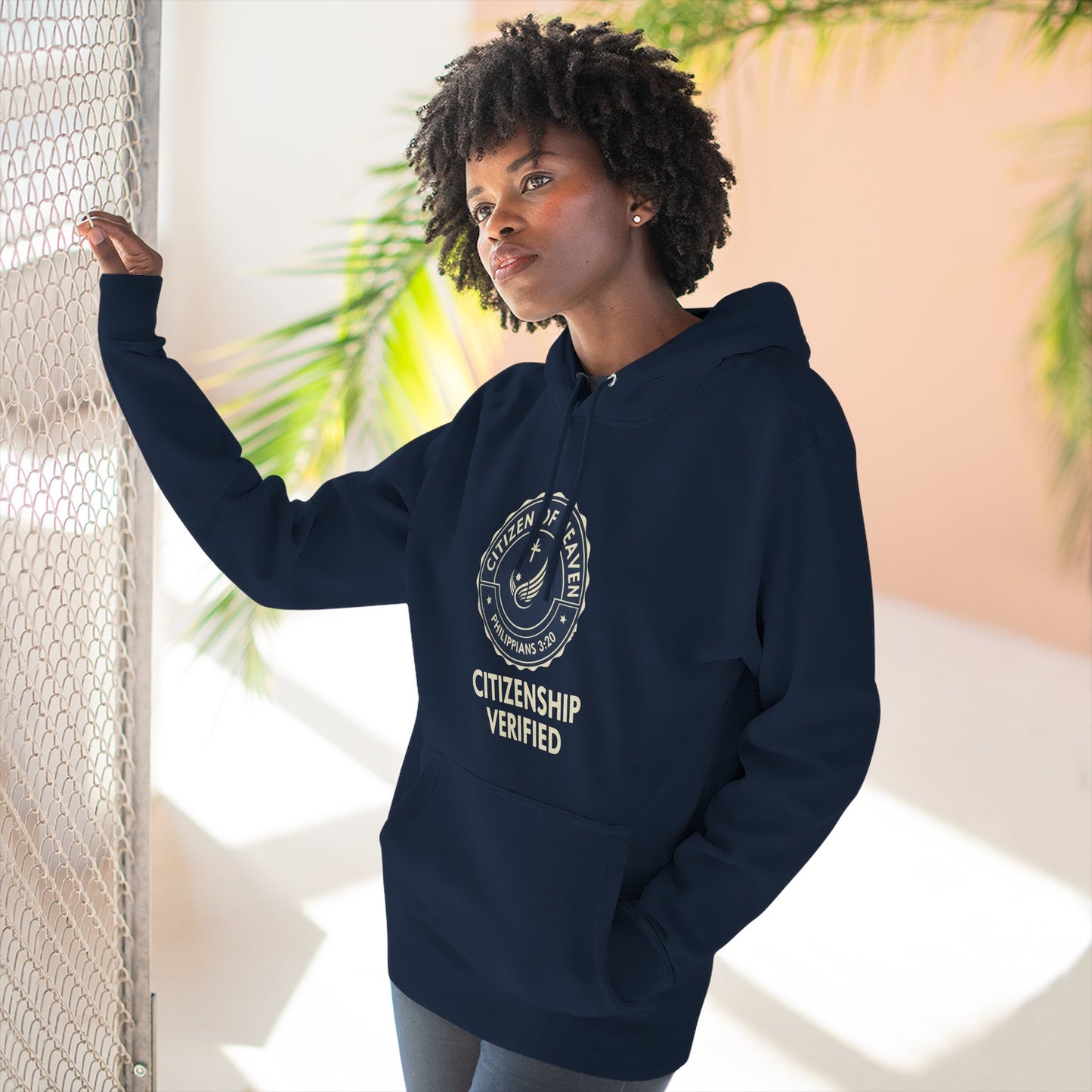Citizenship Verified Fleece Hoodie, Cozy Sweatshirt for All Ages, Great Gift for Holidays, Casual Wear, Unique Statement Piece - ClaimedbyGodDesigns