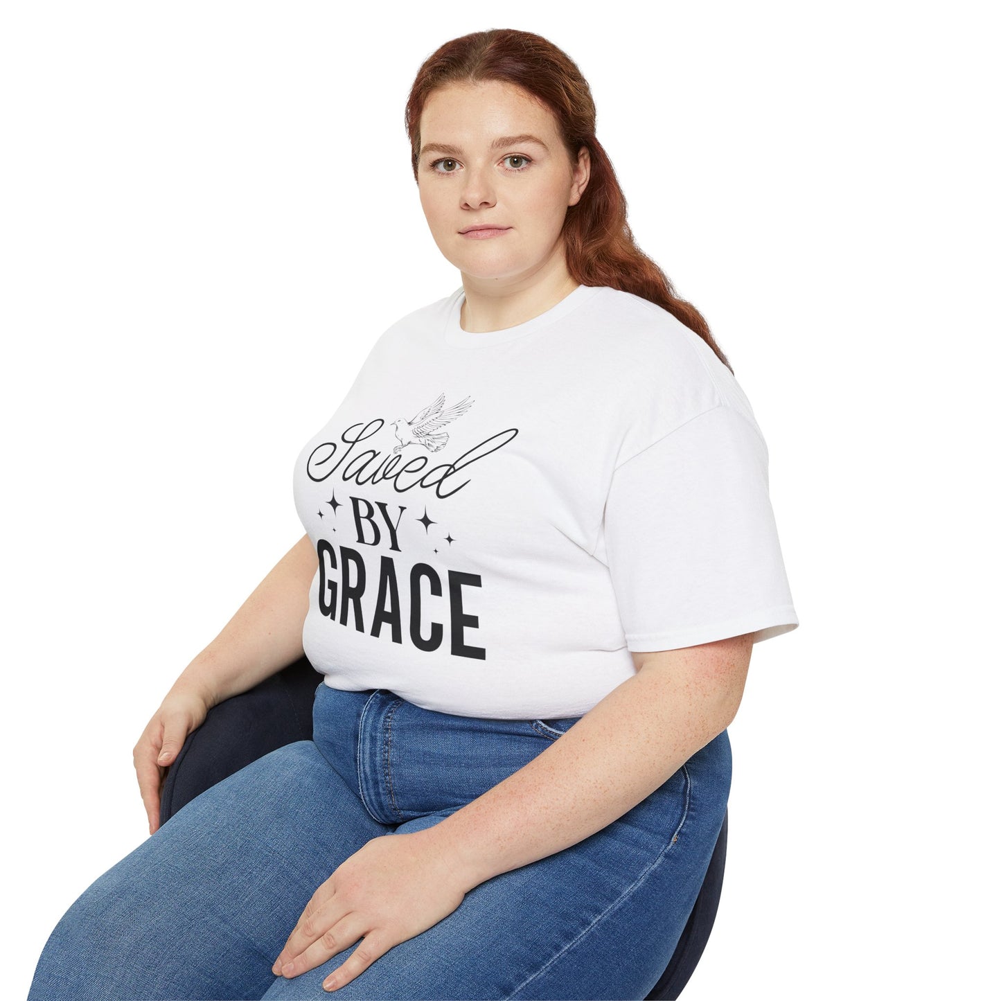 SAVED BY GRACE Unisex Christian Ultra Cotton Tee Printify