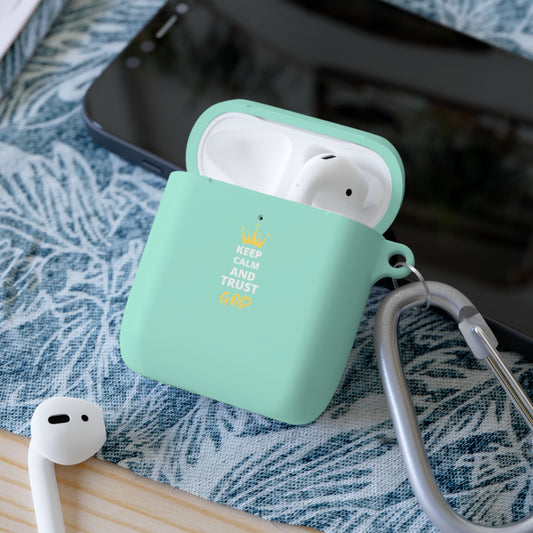 Keep Calm And Trust God Christian Airpod / Airpods Pro Case cover Printify