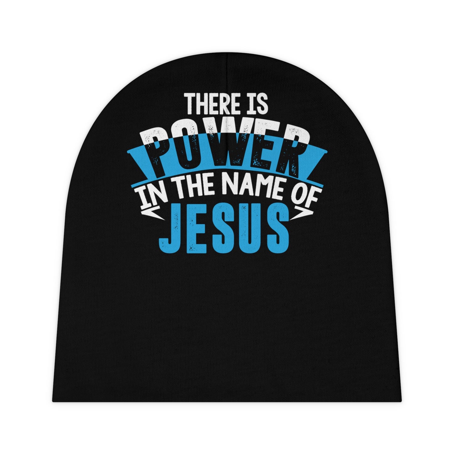 There Is Power In The Name Of Jesus Christian Baby Beanie (AOP) Printify