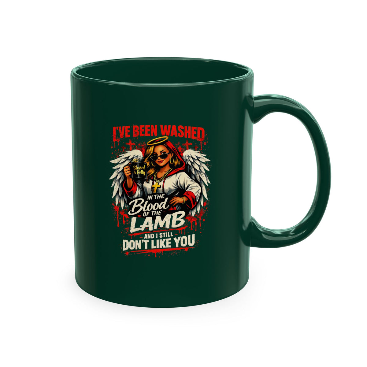 Ceramic Mug — 'I've Been Washed in the Blood of the Lamb' Christian Faith Coffee Cup