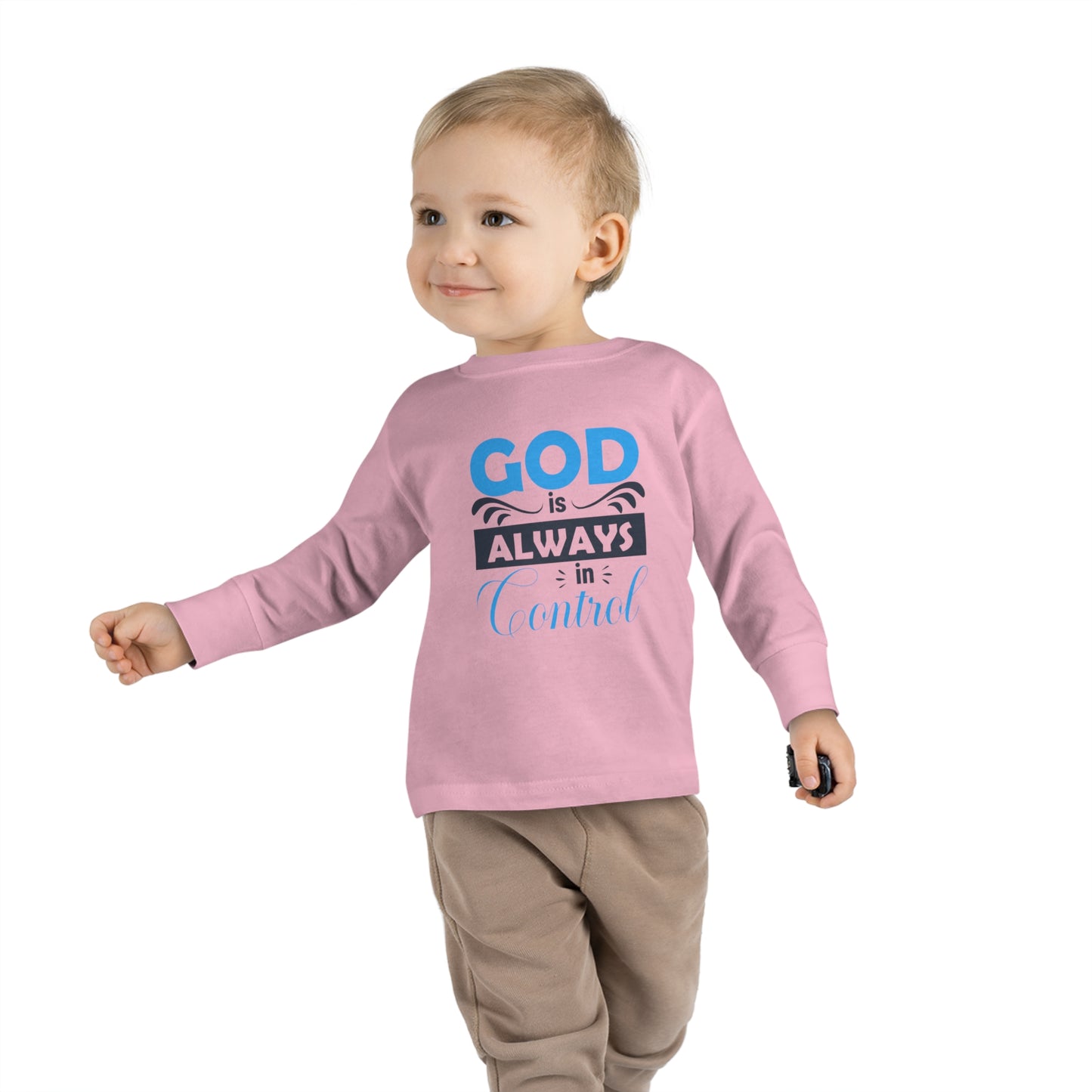 God Is Always In Control Toddler Christian Sweatshirt Printify