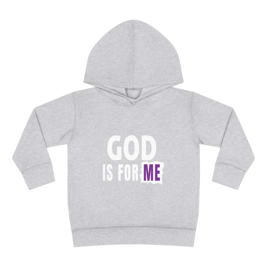 God Is For Me Christian Toddler Pullover Fleece Hoodie Printify