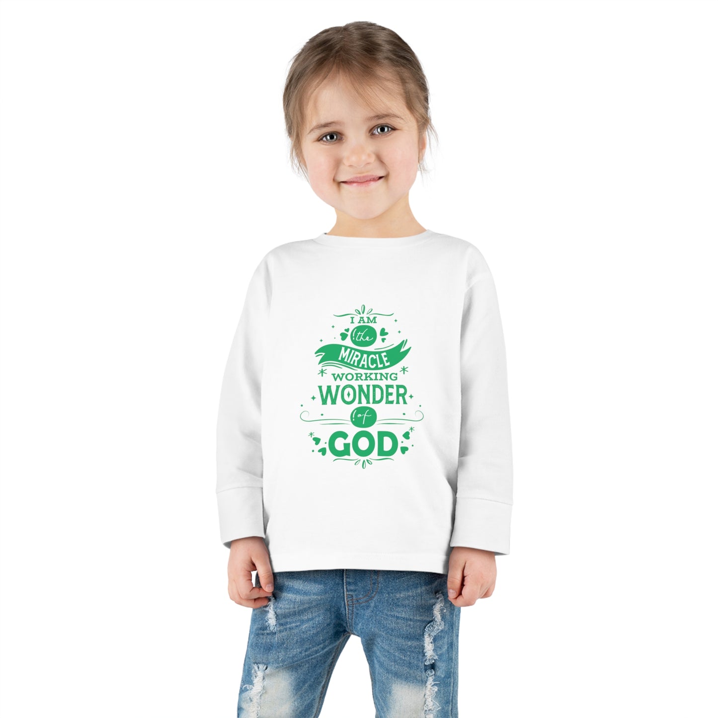 I Am The Miracle Working Wonder Of God Toddler Christian Sweatshirt Printify
