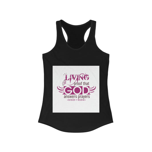 Living Proof That Answers Prayers slim fit tank-top - ClaimedbyGodDesigns