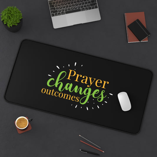 Prayer Changes Outcomes Christian Computer Keyboard Mouse Desk Mat