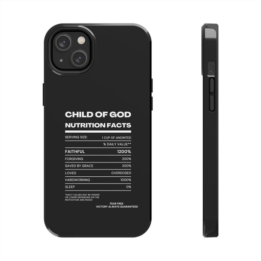 Child Of God Nutrition Facts Christian Phone Tough Phone Cases, Case-Mate Printify