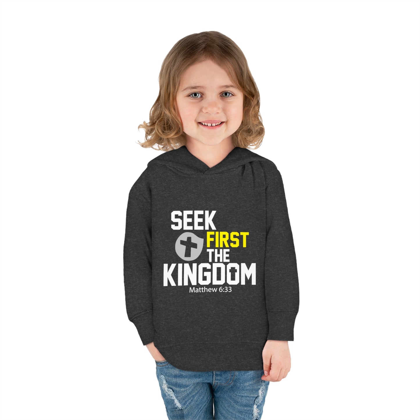 Seek first The Kingdom Christian Toddler Pullover Fleece Hooded Sweatshirt