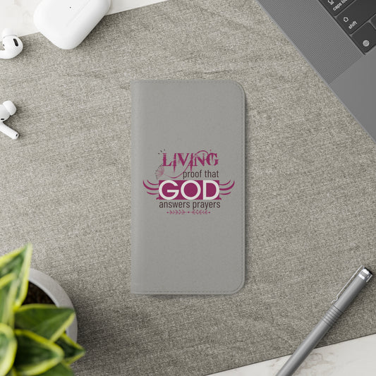 Living Proof That Answers Prayers Phone Flip Cases - ClaimedbyGodDesigns