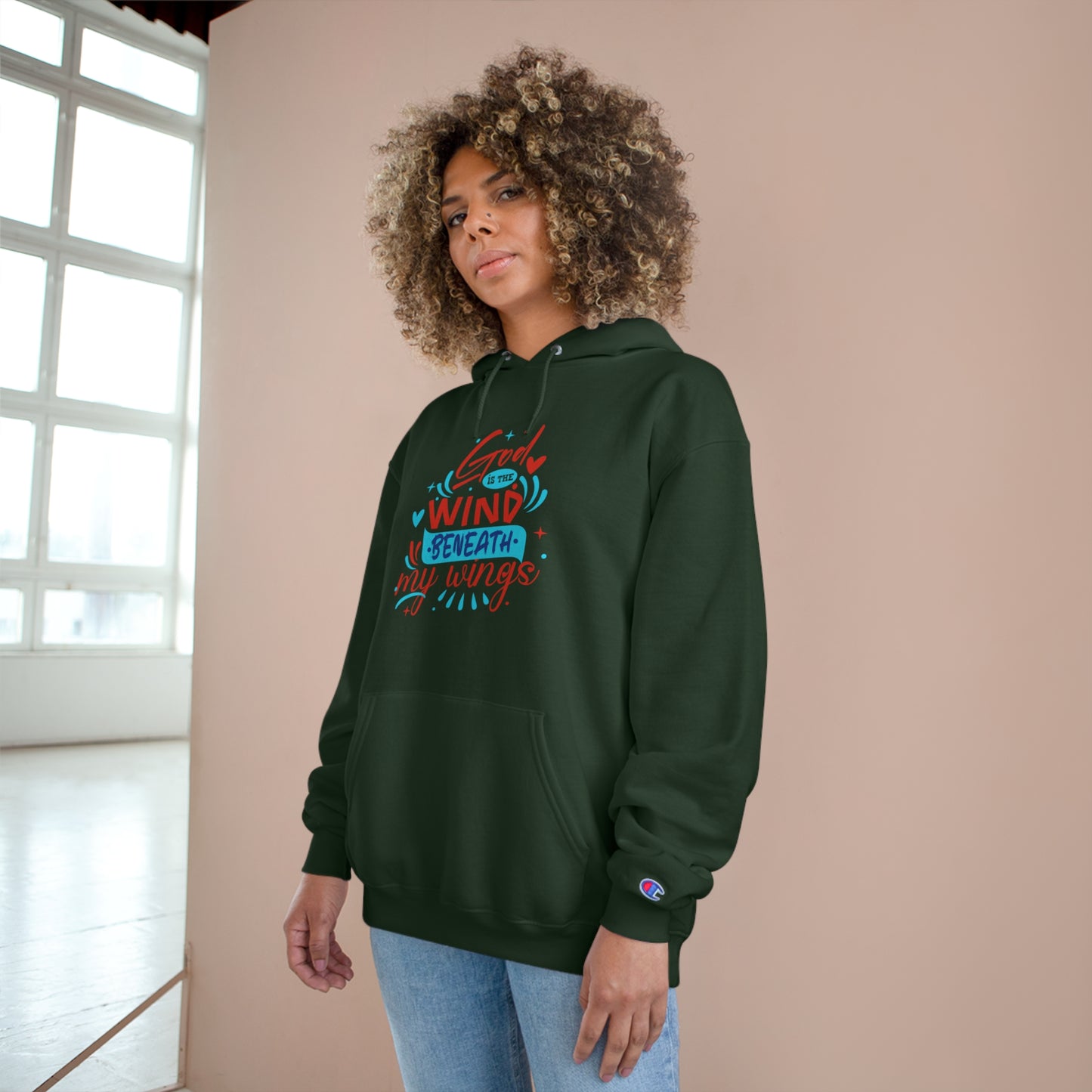 He Is The Wind Beneath My Wings Unisex Champion Hoodie