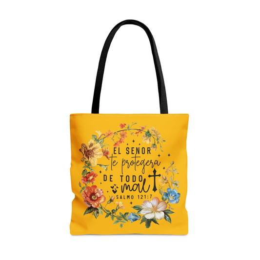EL SENOR TE PROTEGERA DE TODO MAL Christian SPANISH Tote Bag Printify