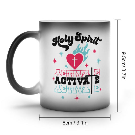 Holy Spirit Activate Christian Color Changing Mug (Dual-sided)