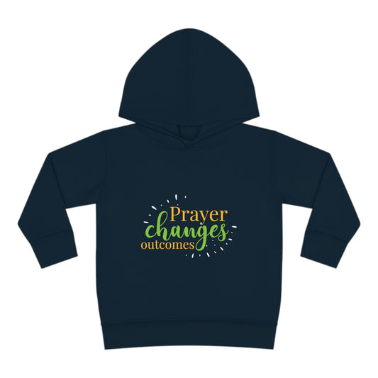 Prayer Changes Outcomes Toddler Christian Pullover Fleece Hoodie Printify