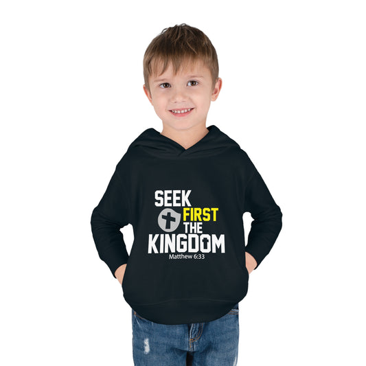 Seek first The Kingdom Christian Toddler Pullover Fleece Hooded Sweatshirt