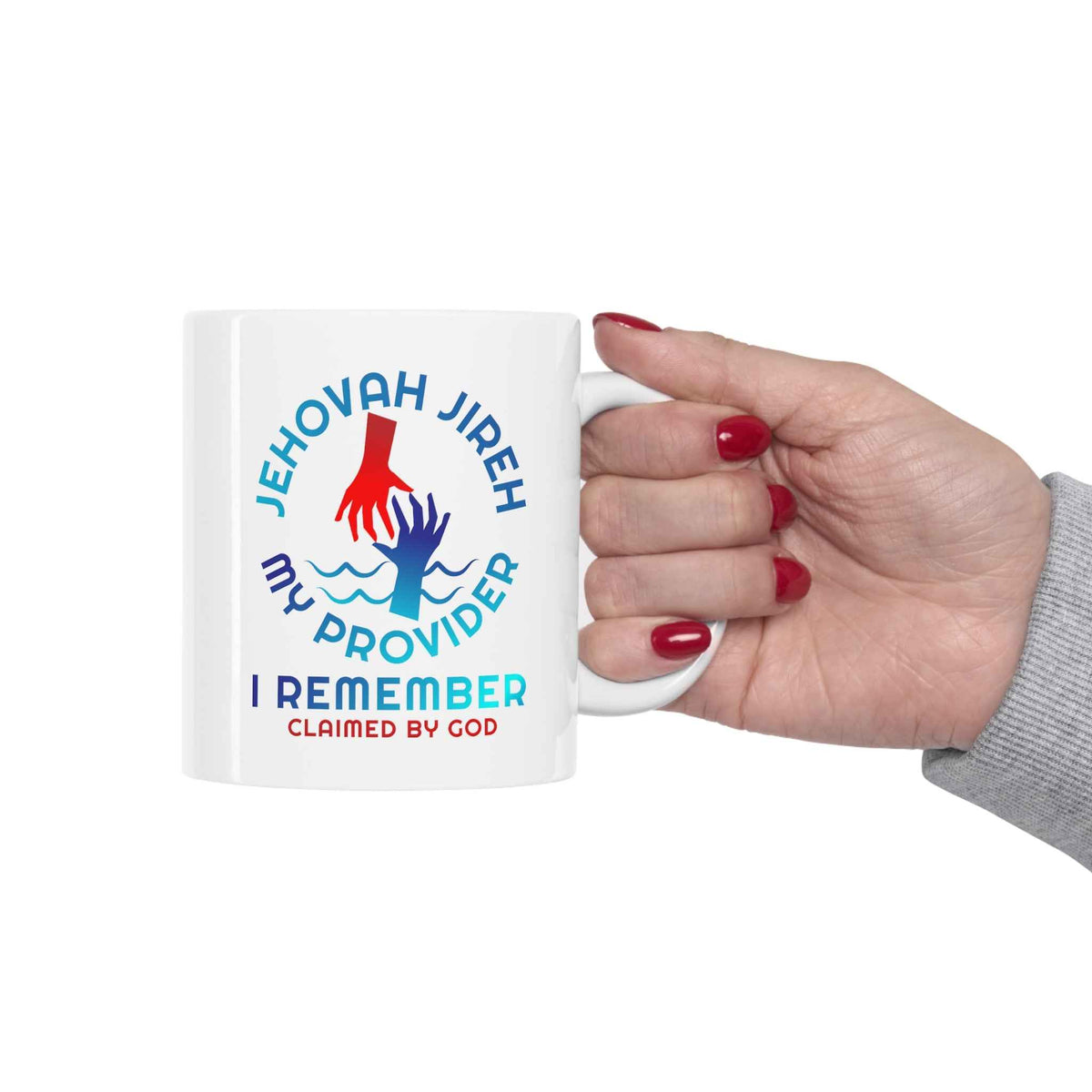 Jehovah Jireh My Provider I Remember Christian White Ceramic Mug 11oz (double sided print)
