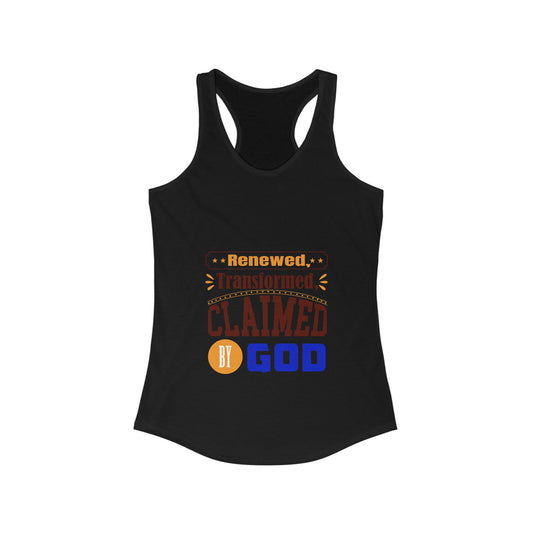 Renewed, Transformed, Claimed By God Slim Fit Tank Top