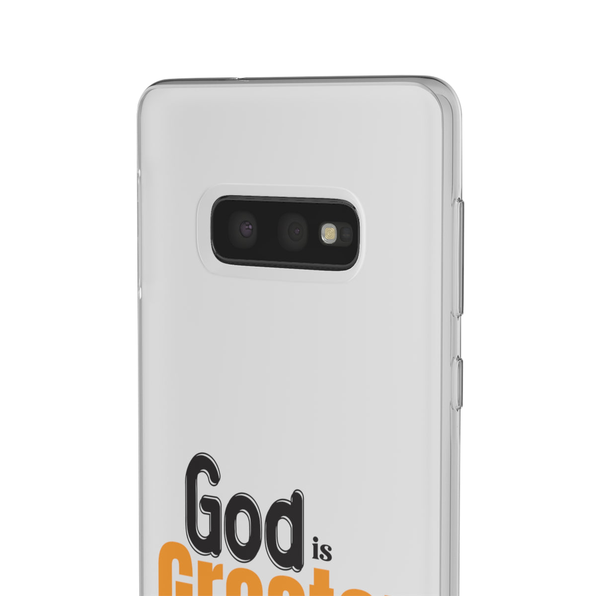 God Is Greater Christian Flexi Phone Case Printify