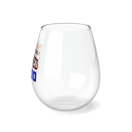 Renewed, Transformed, Claimed By God Stemless Wine Glass 11.75oz