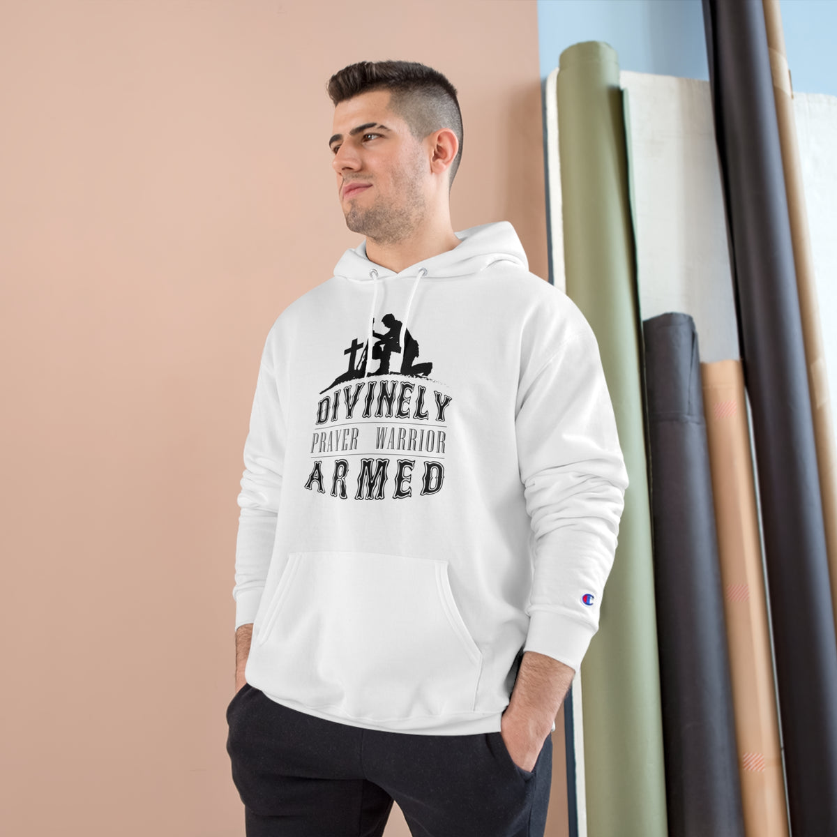 Divinely Armed Prayer Warrior Unisex Champion Hoodie