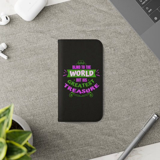 Blind To The World But His Greatest Treasure Phone Flip Cases - ClaimedbyGodDesigns