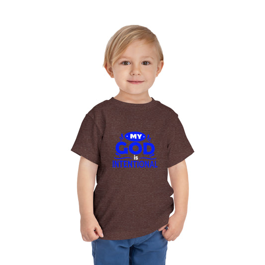 My God Is Intentional Toddler Christian T-Shirt Printify